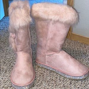 Brand New Pink Sparkly Boots